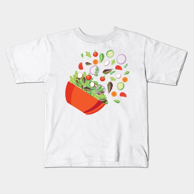 Salad Explosion! Kids T-Shirt by SWON Design